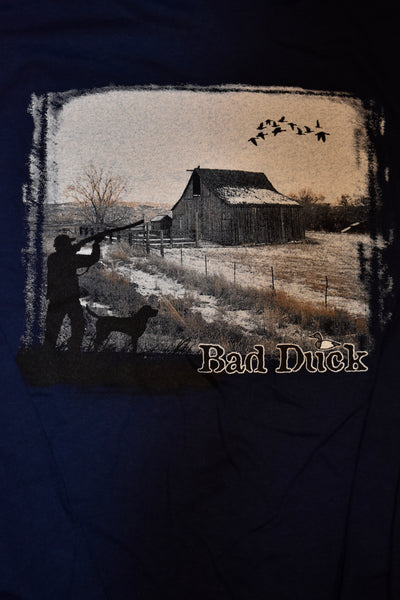 Rustic Barn Duck Hunter and Dog Long Sleeve T-Shirt